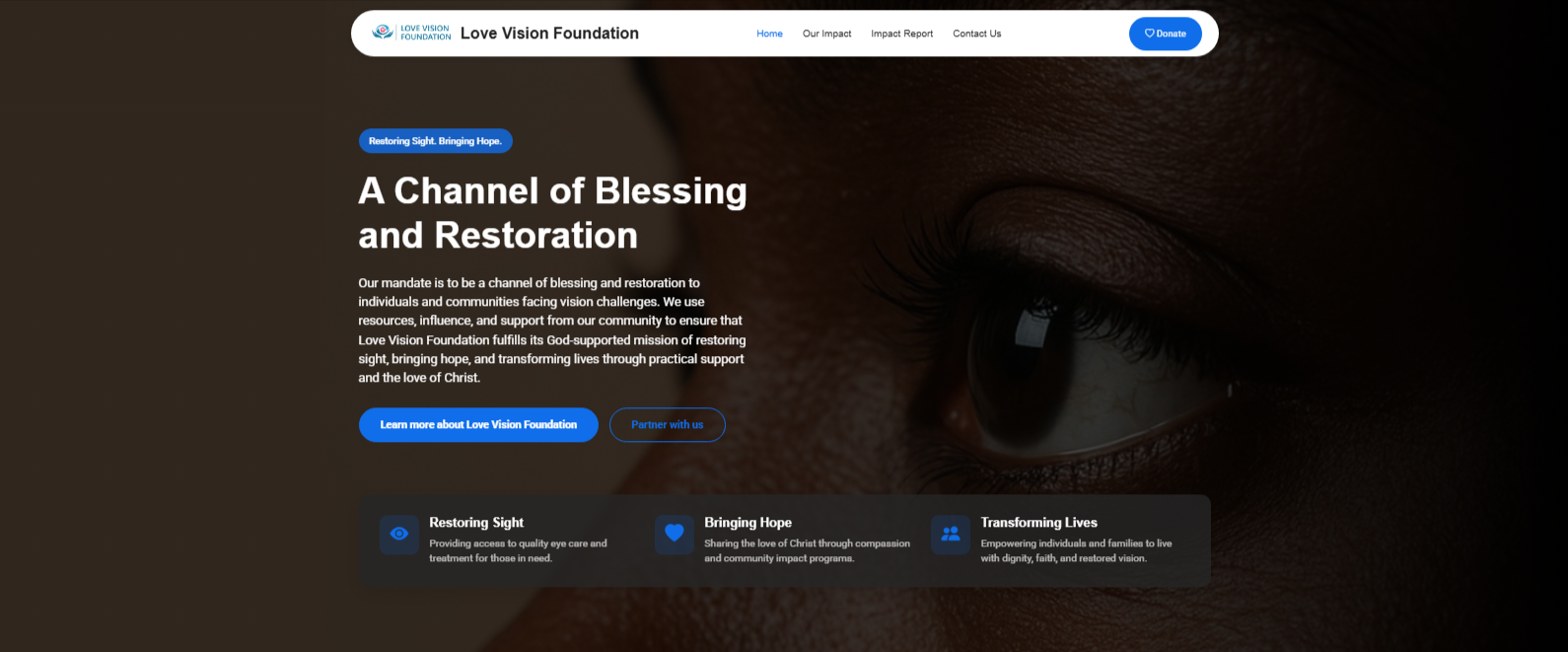 Love Vision Foundation team conducting eye care outreach in community